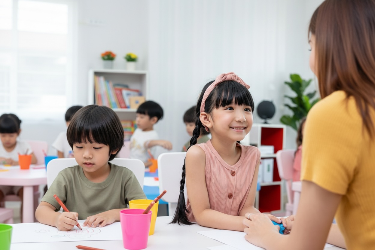 Students practicing English with an Edsy coach